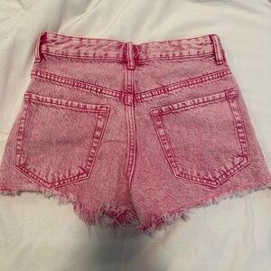 PacSun Eco Pink High Waisted Denim Festival Shorts